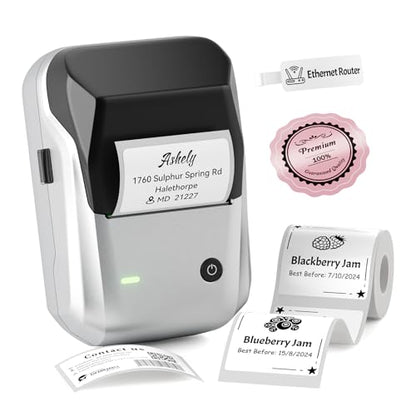 NIIMBOT B1 Label Maker Machine with Tape, 2Inch Thermal Label Printer - color: Silver, style: 1 Printer+1 Roll Label