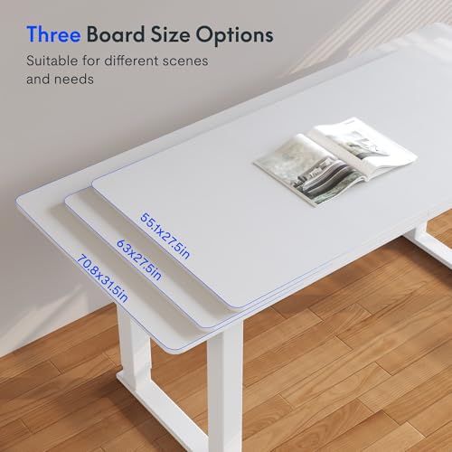 FLEXISPOT 4-Leg Standing Desk, 55"x28", Electric Height Adjustable, White - size: 55"x28"