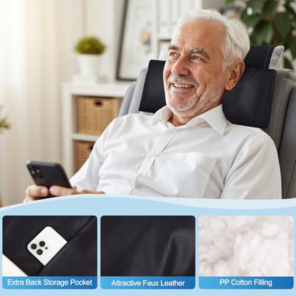 Recliner Pillow, Adjustable Neck & Head Support Pillow - color: Black