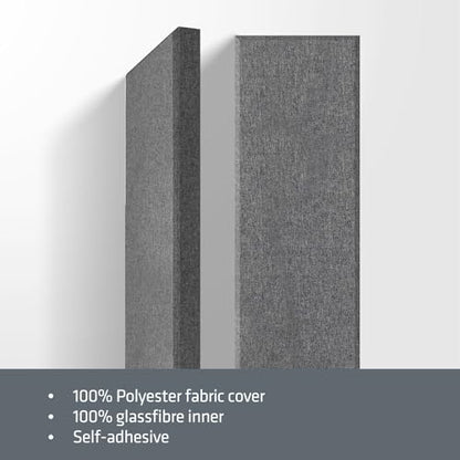 2 Pack Fiberglass Acoustic Panels 48"x12"x2" Soundproof Panels, Heather - color: Heather