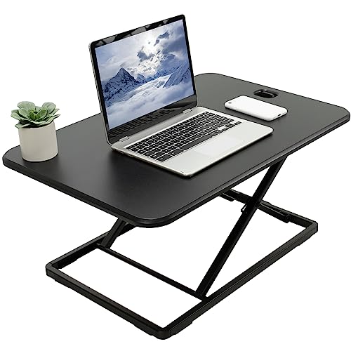 VIVO 26 in Single Top Standing Desk Converter, Ultra-Slim Desk Riser - color: Black, size: 26"