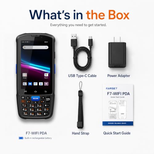 Farset F7-WiFi Android 14 Barcode Scanner Handheld Mobile Computer PDA