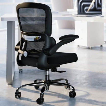 TRALT Office Chair - Ergonomic Desk Chair with Adjustable Lumbar Support, Mesh Computer Chair, Executive Chairs for Home Office Comfortable Lumbar Support (Midnight Black)