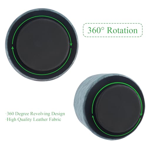 Round Leather Art Supply Organizer,Remote Control Holder,360 Degree Rotating,Multi-Functional Pencil Holder,4 Compartments Desktop Stationary Organizer(1-Camouflage Green) - color: 1-Camouflage Green