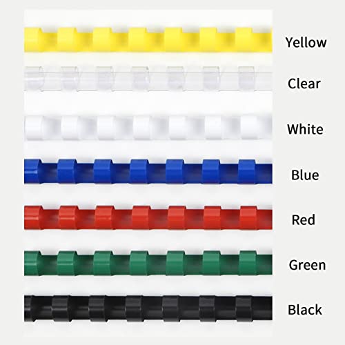 Rayson CR198M-100 Plastic Binding Combs 5/16in. 19-Ring, 40-Sheet Capacity, Colorful Comb Binding Spines, Max. Binding Letter Size Paper, Box of 100 - size: 5/16", style: Letter - Available in 7 Vibrant Colors