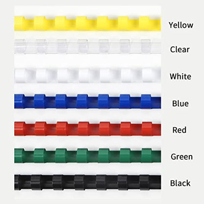 Rayson CR198M-100 Plastic Binding Combs 5/16in. 19-Ring, 40-Sheet Capacity, Colorful Comb Binding Spines, Max. Binding Letter Size Paper, Box of 100 - size: 5/16", style: Letter - Available in 7 Vibrant Colors