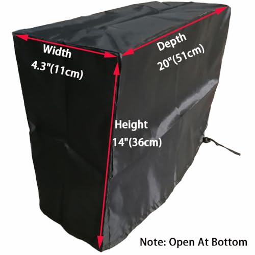 Small CPU Dust Cover, Tiny Computer Desktop PC Mid-Tower [Antistatic, Waterproof] Jacket Protector, PC Case, Computer Host Dust Cloth with Adjustable Cord (4.3W x20D x14H) - size: 4.3''W x 20''D x 14''H