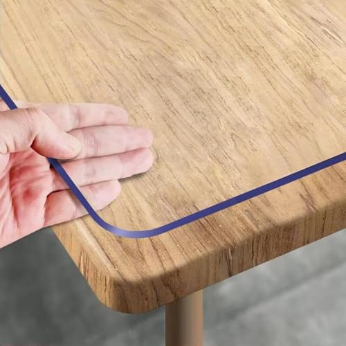 Royhom Clear Table Protector 48 x 14 Inch, 1.5mm Plastic Table Cover - color: Clear 1.5mm, size: 14" x 48" (Rectangular)