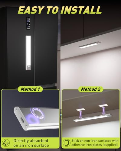 Under Cabinet Lighting, Motion Sensor, Rechargeable, 5 Pack | Wireless with Adhesive, Dimmable, 3 Color Temperature Adjustable, Auto On/Off, Portable, For Stairs, Counter, Kitchen, Closet - style: 5 Pack