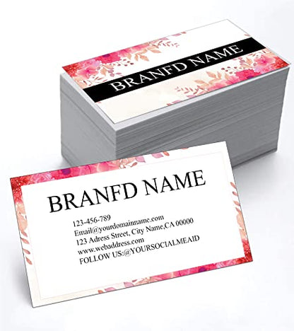 Personalized Design Business Card 3.5" x 2" 200 pcs - Recycled or Matte Card Stock - Custom Premium Business Cards with Logo Two Sided - color: Colorful-J