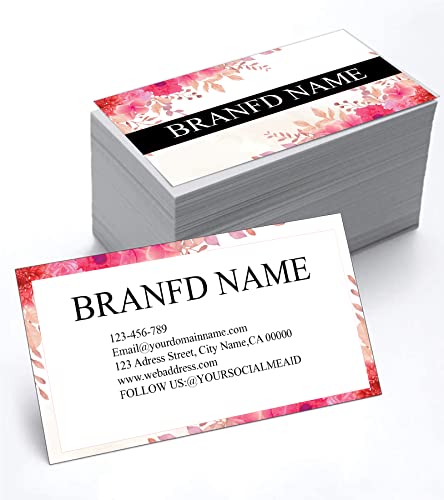 Personalized Design Business Card 3.5" x 2" 200 pcs - Recycled or Matte Card Stock - Custom Premium Business Cards with Logo Two Sided - color: Colorful-J