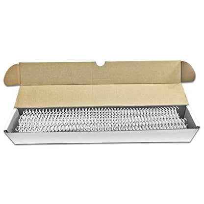 Binditek Plastic Spiral Binding Coils, 6 mm, 4:1 Pitch, White, 50 Pack - size: 6mm, style: 50P , White