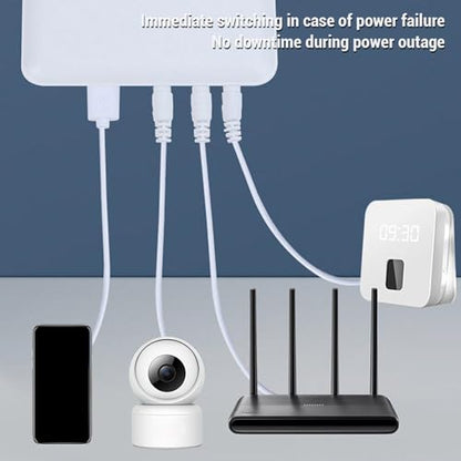 Headerbs 6000mAh Ups Battery Backup with Short Circuit Protection Overcharge Guard for Router Modem Security Camera (US Plug)