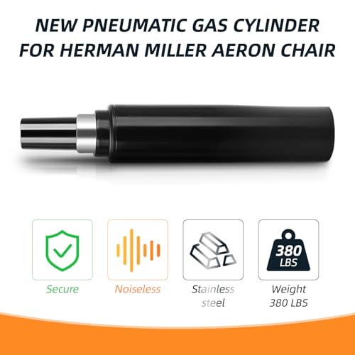 Gas Lift Cylinder for Herman Miller Aeron Chair - Top Activated | Heavy-Duty Hydraulic Piston for Herman Miller Classic Aeron Chair (Pre-2013) Sizes A, B, & C – 450 lbs Capacity