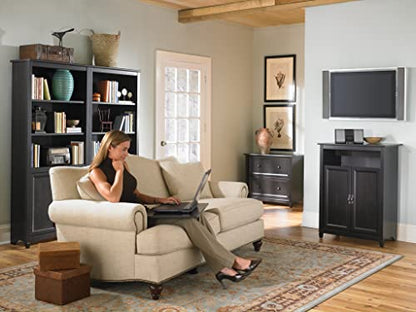 Sauder Edge Water 2 Drawer Lateral Filing Cabinet, Office File Cabinet, in Estate Black finish - color: Estate Black