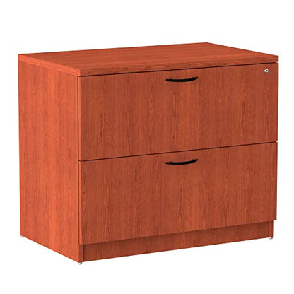 Alera Valencia Series 35-Inch by 32 by 164 2-Drawer Lateral File, Medium Cherry - color: Medium Cherry