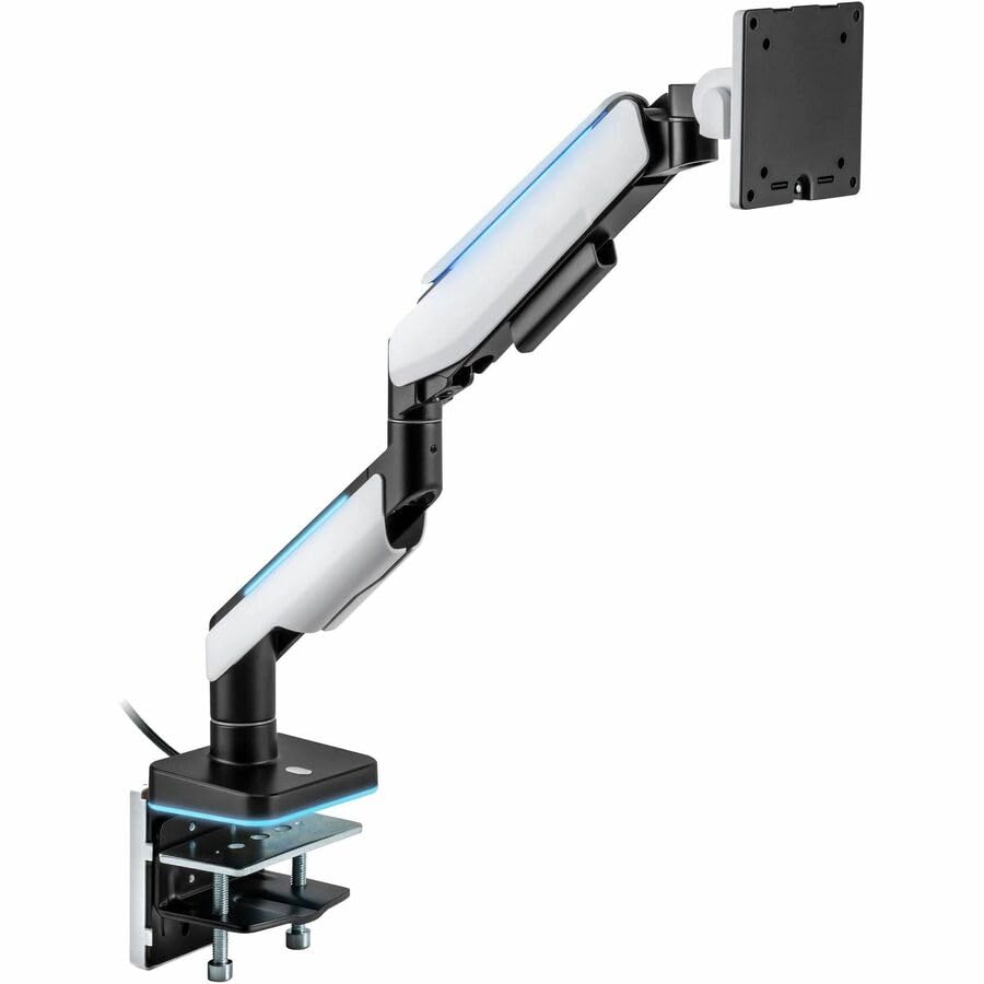 Mount-It! Heavy-Duty Ultrawide Monitor Arm up to 49”, 44 lb Capacity, Desk Mount for Curved & Widescreen Monitors, Compatible with Samsung Odyssey G9, Gas Spring, RGB Lighting, VESA 75x75 & 100x100