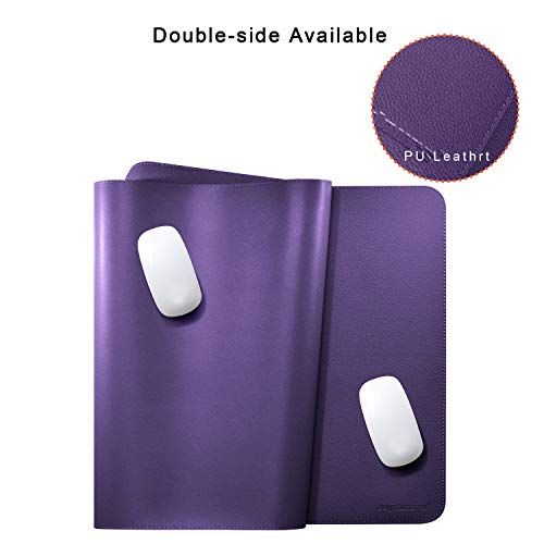 Mydours 38"x16" Large Desk Pad, Purple Desk Mat, XL PU Leather Mouse pad - color: Purple, size: 37.4" x 15.8"