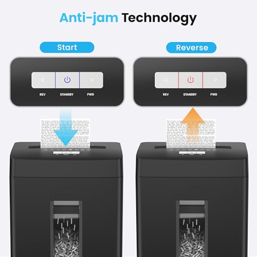 Locksworth 16-Sheet Cross Cut Paper Shredder, 6 Gallon Heavy Duty Commercial Shredder for Home Office, P-4 High Security Shredders for Paper/CD/Credit Card/Staple/Clip, 60 Mins Continuous Running | P-4 High Security Shredder, Suitable for CD/Credit Card/S