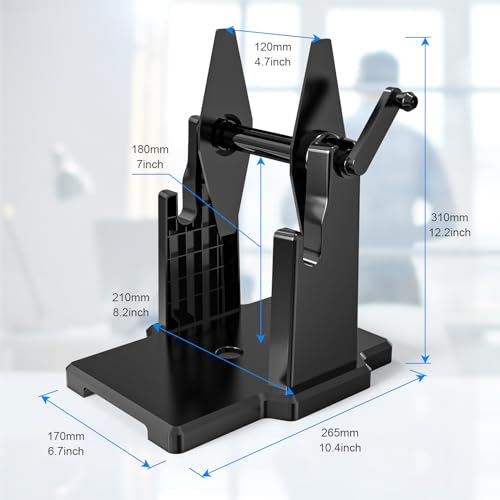 Label Holder for Rolls and Fan-Fold Labels，Compatible with Manual Recycling of Label Rolls(Large Holder) - color: Black Big Holder