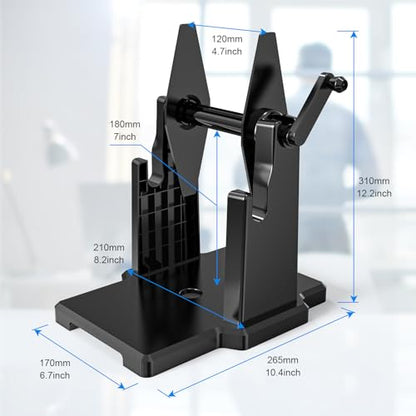 Label Holder for Rolls and Fan-Fold Labels，Compatible with Manual Recycling of Label Rolls(Large Holder) - color: Black Big Holder