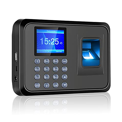 Biometric Employee Attendance Machine Biometric Fingerprint Time Attendance System Clock Recorder Employee Recognition Recording Device Electronic Machine for Small Busin,
