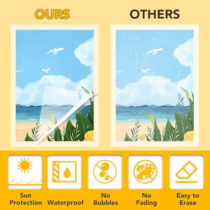 50 Pack Self Adhesive Laminating Sheets, 9 X 12 Inch, Clear Sticker Laminate Sheets Waterproof for Documents, Photos, No Machine Needed Heatless Durable - style: 50P
