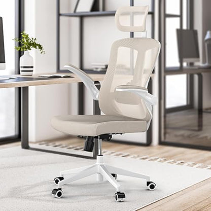 Ergonomic Office Desk Chair High Back Mesh Computer Chair (07Khaki, Chair) - color: 07khaki