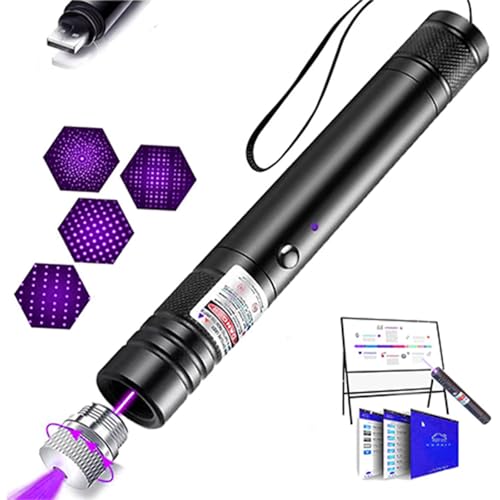 Purple USB Laser Pointer for TV LED LCD Screen Demo Outdoor Construction Exploration - color: Purple