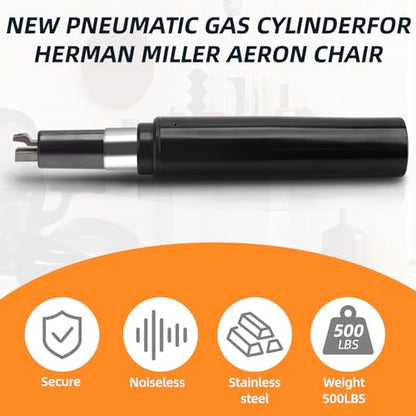 Heavy Duty Gas Lift Cylinder for Herman Miller Aeron Chair, 4 Hydraulic Piston with 500 lbs, Part #7 1B65LR