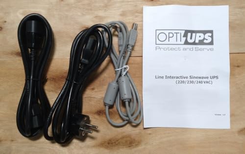 OPTI-UPS (European 230 Volts) Line Interactive UPS Battery Backup with AVR Surge Protection - Uninterruptible Power Supply – Please See Picture (Black, 2000va) - size: 2000va