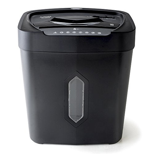 Aurora AU1220XA 12 Sheet Crosscut Paper and Credit Card Shredder with 5.2 gal Wastebasket and Aurora SL16 Professional Grade Synthetic Shredder Oil, 16 Oz Flip-Top Leak Proof Bottle