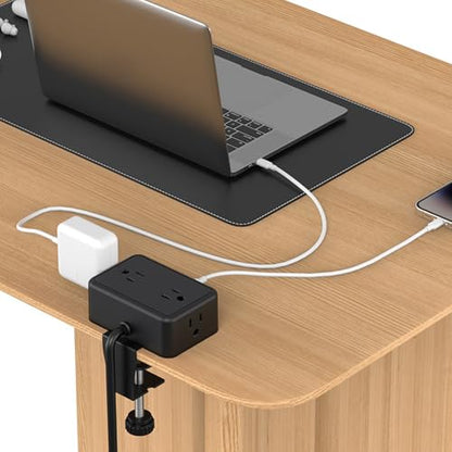 GOWENIC GOWENIC Desk Clamp Power Strip Desktop Mount Charging Station with 4 Outlets 4 USB Ports, Desktop Mounted Power Strip Protector, Outlets for Home Office (US Plug) (US Plug)