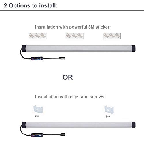 Dimmable Under Cabinet Lighting, Color Temperature Changing LED Light Bar, Daylight to Warm White Lights, Remote Control Lamp for Desk, Counter, Closet, Room, Shelf (12 Inch) - size: 12 Inch