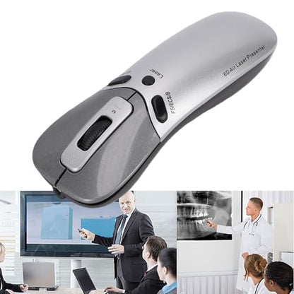Naroote 2.4G Wireless Presentation Clicker Mouse, Gyroscope Technology Remote Control with Plug and Play USB Interface, for Presentation Remote