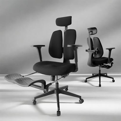 Ergonomic Office Chair, Dynamic Split Back Lumbar Support, Thick High-Density Molded Foam Seat, 4D Adjustable Armrests, Swivel High Back Computer Desk Chair with Footrest for Home Office, Flex S3