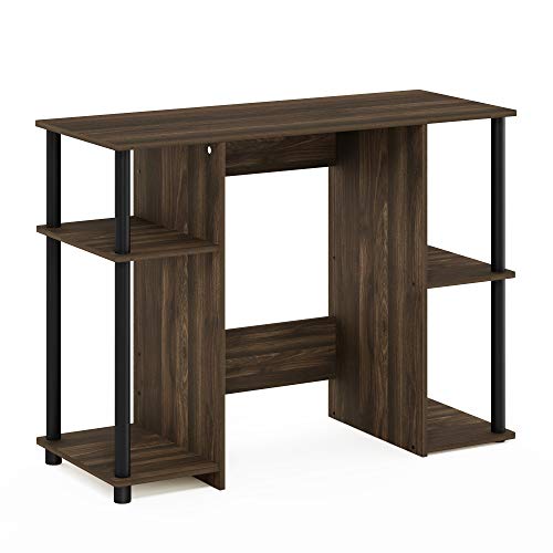 Furinno Jaya Computer Study Desk, Columbia Walnut/Black - color: Columbia Walnut/Black