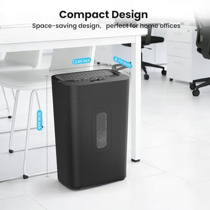 Locksworth 10-Sheet Cross Cut Paper Shredder, 5.55 Gallon Heavy Duty Shredder for Home Office, P-4 High Security Shredders for Paper/Credit Card/Mail/Staples/Clips, Portable Handle Design - size: 10-sheet