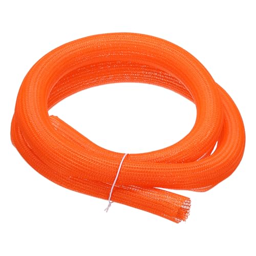 MECCANIXITY Split Sleeve Wire Loom Braided Sleeve 1" 5Ft Orange - color: Orange, size: 1" x 5Ft