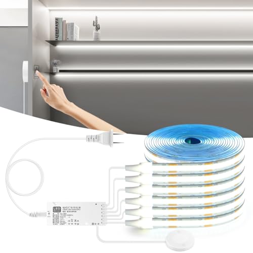 Under Cabinet LED Lighting kit 6 PCS 6500K White LED Strip Lights - color: White, size: 6.56Ft