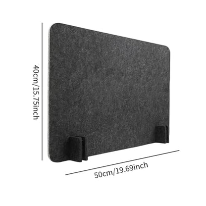 Desk Privacy Panel Desk Divider Privacy Panel Reducing Noise Acoustic Desk Divider Desktop Partition Absorption Performance Easy to, Black and Grey, 40cmx50cm