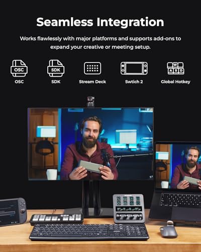 OBSBOT Tiny 3 AI-Powered Spatial Audio 4K Webcam, AI Tracking PTZ Camera