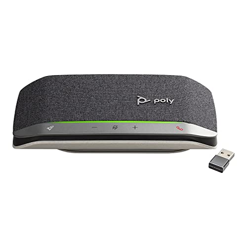 Poly - Sync 20+ Bluetooth Speakerphone (Plantronics) - Personal Portable Speakerphone - USB-C Bluetooth Adapter - Connect to Your PC/Mac/Cell Phone - Works with Teams, Zoom & More,Black - style: USB-C