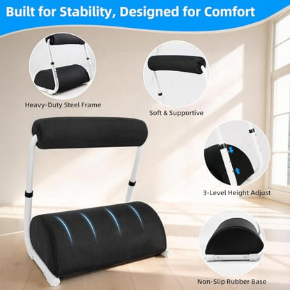Adjustable Foot Rest Under Desk Footrest Wide Leg Rest 3 Height Positions with Detachable Foam Cushion for Desk Office Gaming Chairs - size: Hemi-cylinder