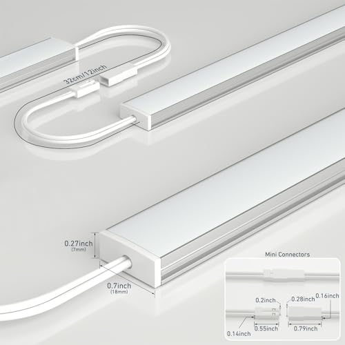 Under Cabinet Lighting Plug in. 3 PCS 12 Inches Likable Slim Bright Light Bars. Dimmable 14W Under Cabinet Lights for Kitchen Over Counter Coffee Station Shelf Closets Warm White 3000K - color: Warm White 3000K, size: 3 Light Bar