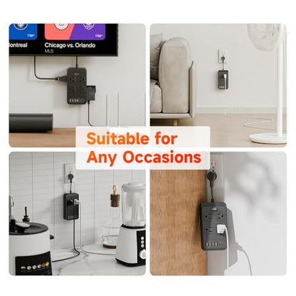 14-in-1 Short Extension Cord Non-Surge Protector for CruiseShip