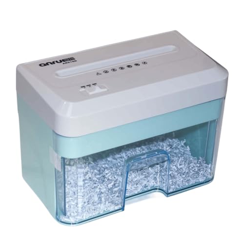 Generic Desktop Mini Paper Shredder Micro Cut, Electric Small Paper Shredder for Home Office Use,Cross Cut Mini Paper Shredder for Desk White Portable