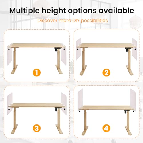 Desk Divider, Clamp On Felt Desk Privacy Panels, Acoustic Sound Absorbing Desk Partition for Office Desk, Reduce Distractions, Oatmeal, 1 Pack, 24 x 24 in | Clamp-On Installation, Felt Privacy Panels, Helps Reduce Visual Distractions, Suitable for Offices