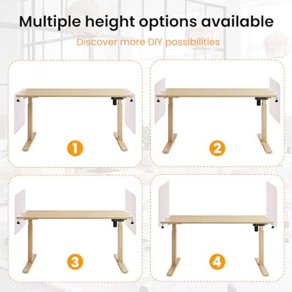 Desk Divider, Clamp On Felt Desk Privacy Panels, Acoustic Sound Absorbing Desk Partition for Office Desk, Reduce Distractions, Oatmeal, 1 Pack, 24 x 24 in | Clamp-On Installation, Felt Privacy Panels, Helps Reduce Visual Distractions, Suitable for Offices