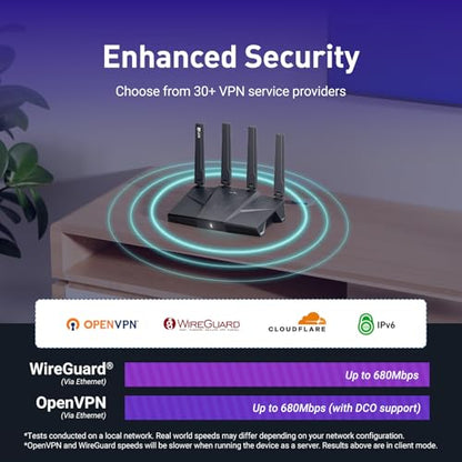 GL.iNet GL-BE9300 Flint 3 Tri-Band Wi-Fi 7 Router 5 x 2.5G VPN Router | Tri-Band Wi-Fi 7 with 6GHz, 9 Gbps wireless speed for smooth 8K streaming, low-latency gaming, and video calls